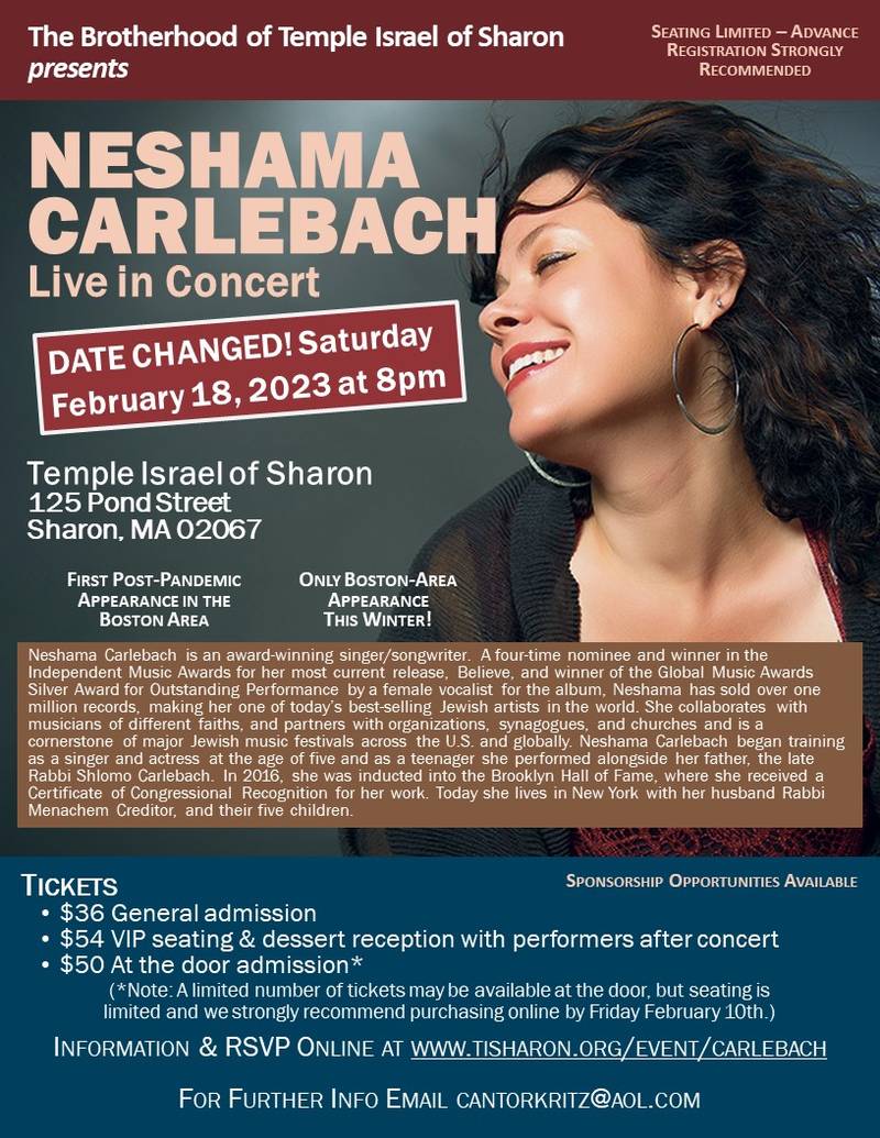 Banner Image for Neshama Carlebach - Live in Concert!