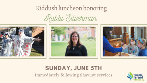 Banner Image for Kiddush Luncheon Honoring Rabbi Silverman